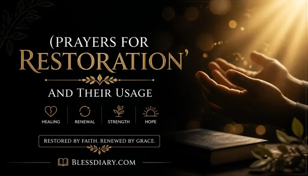 Prayers for Restoration