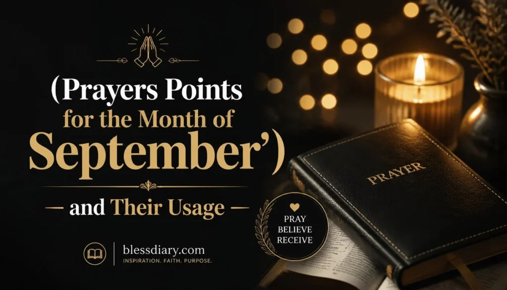 Prayers Points for the Month of September