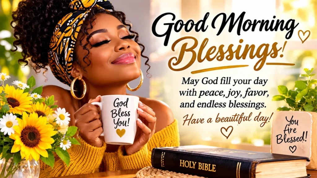 blessings good morning black woman gif