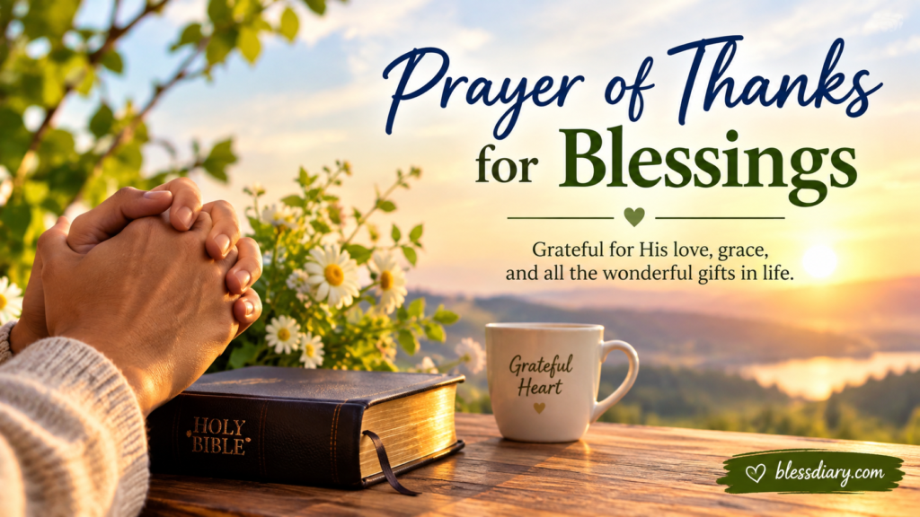 prayer of thanks for blessings