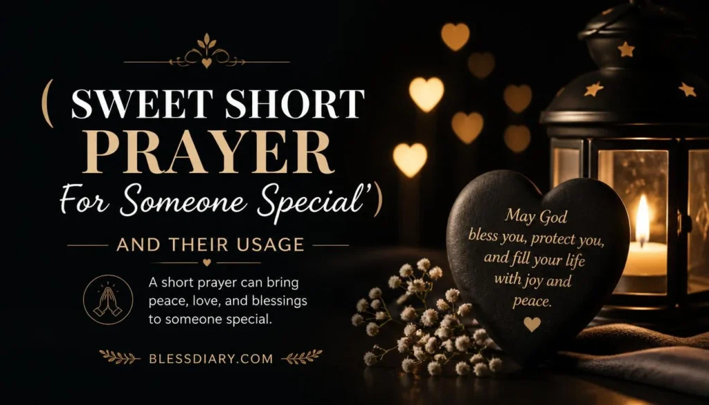 Sweet Short Prayer For Someone Special